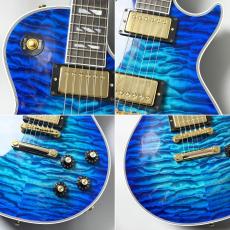 Gibson 1968 Les Paul Custom 7A Quilt Top 5PC Neck Trans Blue Burst Gloss #600788 [4.34kg]_3