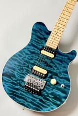 MUSIC MAN 【極上のキルト】Axis  KID Limited Edition Trans Blue Quilt Top MH Brown Back#H08741【3.52KG】