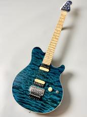 MUSIC MAN 【極上のキルト】Axis  KID Limited Edition Trans Blue Quilt Top MH Brown Back#H08741【3.52KG】_3