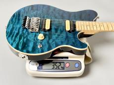MUSIC MAN 【極上のキルト】Axis  KID Limited Edition Trans Blue Quilt Top MH Brown Back#H08741【3.52KG】_10
