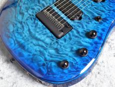 MUSIC MAN JP15-7 Quilt Top Ultramarine #K09555【激杢キルト&バリ虎ネック】【神のギター】【7弦】_3