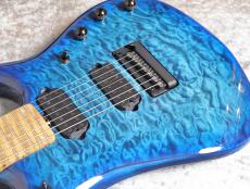 MUSIC MAN JP15-7 Quilt Top Ultramarine #K09555【激杢キルト&バリ虎ネック】【神のギター】【7弦】_5