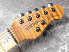 MUSIC MAN JP15-7 Quilt Top Ultramarine #K09555【激杢キルト&バリ虎ネック】【神のギター】【7弦】_8