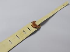 MOODY STRAPS 2.5" LEATHER BACKED GUITAR STRAP -SUEDE- BROWN/CREAM_8