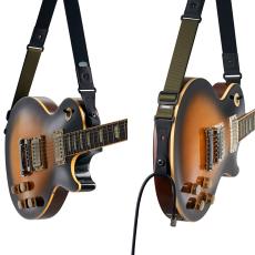 Basiner SENSE GUITAR STRAP 2WAYGRIP? Black/Khaki_6