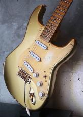 Fender Custom Shop Limited Edition 1955 Stratocaster Bone Tone / HLE Gold Aged Relic_8