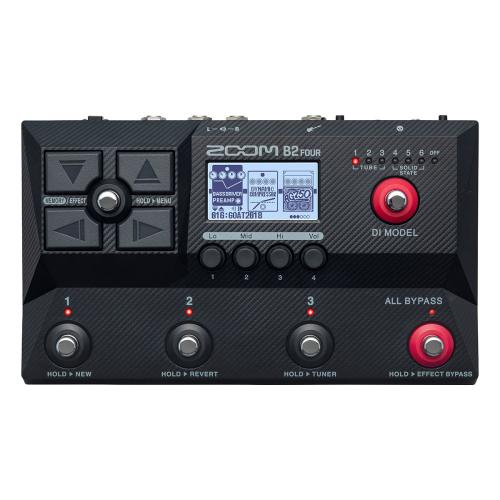 ZOOM B2 FOUR Effects & Amp Emulator ベース用 アンプシミュレーター マルチエフェクター