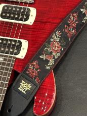 ERNIE BALL CLASSIC JACQUARD GUITAR/BASS STRAP - RED ROSE