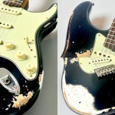 Fender Custom Shop  1960 Stratocaster  Heavy Relic Aged Black/Olympic White [ 3.56kg] #CZ588262【G-CLUB UMEDA】_3