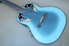 Ovation Super Adamas 1687-8 (Blue)  30th Anniversary / Non Cutaway・Adamas Epaulet・Carbon Graphite top・Lyrachord Deep bowl back・Stereo & Monaural 2-Output・Wood Knob 【With Original Hard Case】  2007年製_3