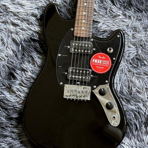 Squier Sonic Mustang HH, Laurel Fingerboard, Black Pickguard, Black【2026年NEWカラー】