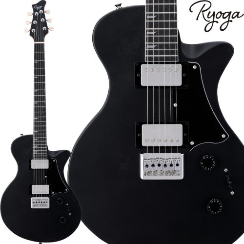 RYOGA HORNET Open Pore Black エレキギター ハムバッカー ベイクドメイプルネック
