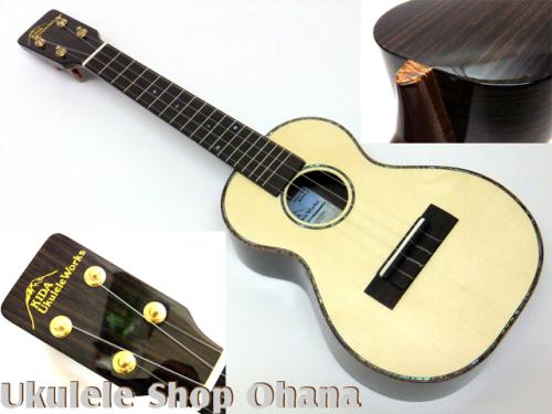 KIDA UkuleleWorks コンサート ジャーマンスプルース/インディアンローズウッド #165