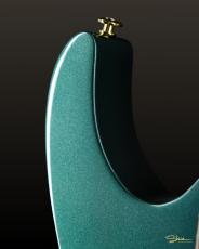 Shue Guitars Modern S Rain Forest Green Metallic Gold Hardware w/VT-1_9
