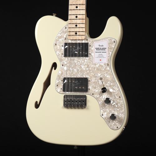 Fender Made in Japan Traditional 70s Telecaster Thinline Maple Fingerboard ~Olympic White~