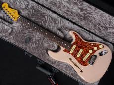 Fender Limited Edition American Professional II Stratocaster Thinline Transparent Shell Pink_2