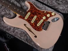 Fender Limited Edition American Professional II Stratocaster Thinline Transparent Shell Pink_3