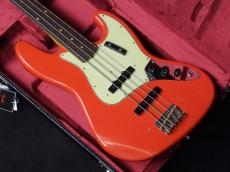 Fender Custom Shop 1963 Jazz Bass Journeyman Relic Aged Fiesta Red_3