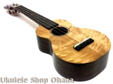 KIDA UkuleleWorks ソプラノロングネック カーリー栃/インディアンローズウッド #167_8