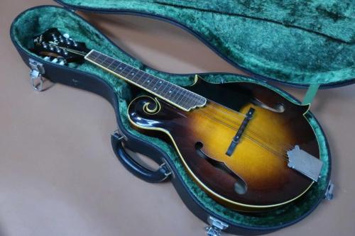 Kasuga F-6 Flat Mandolin / Lily  Head Inlay・ Solid Spruce Top・Maple Side and Back・Maple Neck・Rosewood Fingerboard・Neck Width 28mm/355mm Scale【With Original  Hard Case】 1977年頃製