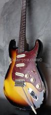 Fender Custom Shop '61 Stratocaster / Limited Edition Feded 3-Color Sunburst / Heavy Relic_9