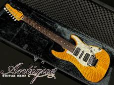 SCHECTER EX-5-24-7ST-CTM 2020 Amber /Q-Maple&S-Ash Body /H-RWFB&Maple Neck MH w/FRT N-Mint "Killer Quilt Top"