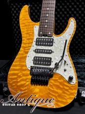SCHECTER EX-5-24-7ST-CTM 2020 Amber /Q-Maple&S-Ash Body /H-RWFB&Maple Neck MH w/FRT N-Mint "Killer Quilt Top"_2
