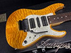 SCHECTER EX-5-24-7ST-CTM 2020 Amber /Q-Maple&S-Ash Body /H-RWFB&Maple Neck MH w/FRT N-Mint "Killer Quilt Top"_4