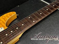 SCHECTER EX-5-24-7ST-CTM 2020 Amber /Q-Maple&S-Ash Body /H-RWFB&Maple Neck MH w/FRT N-Mint "Killer Quilt Top"_8