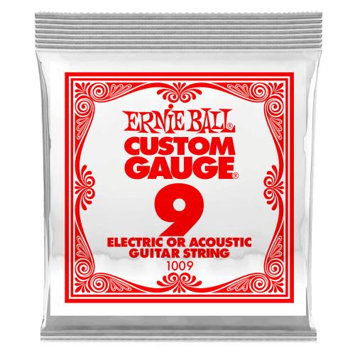 ERNIE BALL 1009 エレキギター/アコギ弦 009 プレーンスチール 【バラ弦1本】