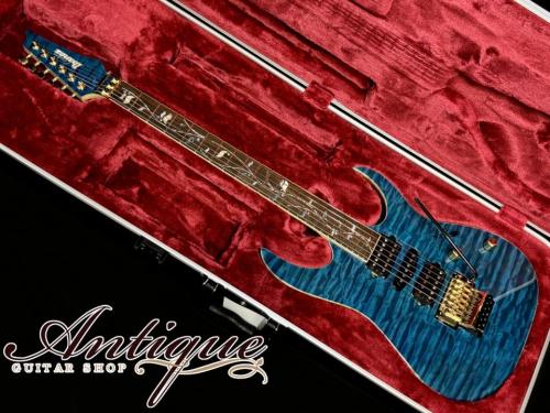 Ibanez Ikebe 50th Anniversary j.custom IKRG85701 See Through Blue /Quilted Maple, Macassar Ebony w/Tree Of Life Inlay 3.94kg “No-Used Near-New"