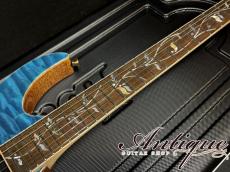 Ibanez Ikebe 50th Anniversary j.custom IKRG85701 See Through Blue /Quilted Maple, Macassar Ebony w/Tree Of Life Inlay 3.94kg “No-Used Near-New"_8