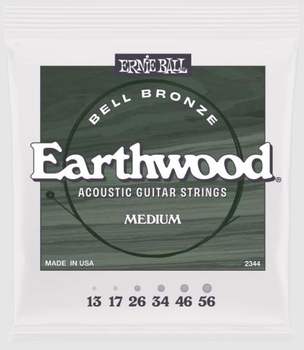 ERNIE BALL Medium Earthwood Bell Bronze Acoustic Guitar Strings 13-56【アコギ弦】