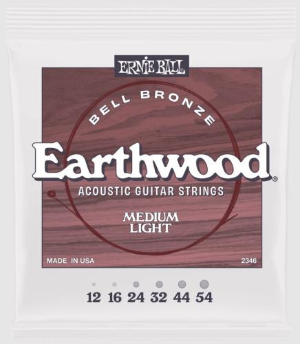 ERNIE BALL Medium Light Earthwood Bell Bronze Acoustic Guitar Strings 12-54【アコギ弦】