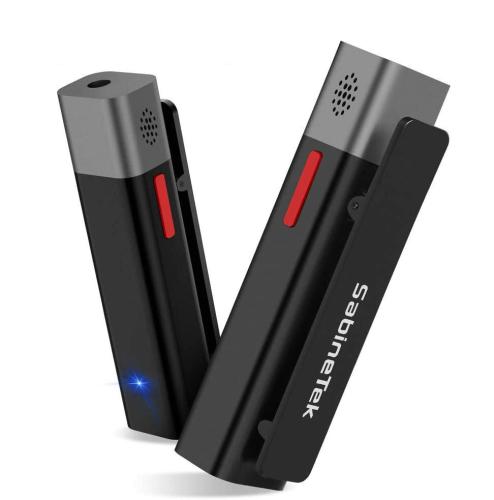 Sabinetek スマートマイク [2個セット] 3.5mmケーブル 付 Bluetooth 小型 ワイヤレス マイク(展示品)