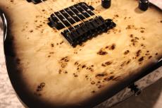 T's 【国産7弦】DST Pro-24 7st. 5A Burl Poplar / Ash 2P/ Beveled Cut -Natural to Black Burst-【3.57㎏】_4