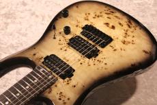 T's 【国産7弦】DST Pro-24 7st. 5A Burl Poplar / Ash 2P/ Beveled Cut -Natural to Black Burst-【3.57㎏】_5