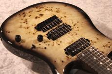 T's 【国産7弦】DST Pro-24 7st. 5A Burl Poplar / Ash 2P/ Beveled Cut -Natural to Black Burst-【3.57㎏】_6