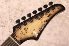 T's 【国産7弦】DST Pro-24 7st. 5A Burl Poplar / Ash 2P/ Beveled Cut -Natural to Black Burst-【3.57㎏】_8