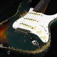 Fender Custom Shop 1965 Stratocaster S.H.Relic S.Faded Sherwood Metallic on 3-Color Sunburst #CZ585798【3.65kg】_3