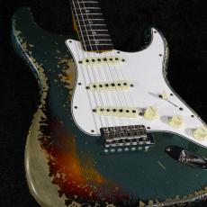 Fender Custom Shop 1965 Stratocaster S.H.Relic S.Faded Sherwood Metallic on 3-Color Sunburst #CZ585798【3.65kg】_4