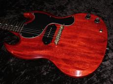 Gibson Custom Shop Murphy Lab 1963 SG Junior Lightning Bar Ultra Light Aged PSL : Cherry_4