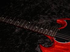 Gibson Custom Shop Murphy Lab 1963 SG Junior Lightning Bar Ultra Light Aged PSL : Cherry_5