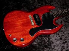 Gibson Custom Shop Murphy Lab 1963 SG Junior Lightning Bar Ultra Light Aged PSL : Cherry_7