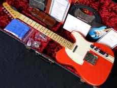 John Cruz Custom Guitars Crossville TL Model Premier Fifty Matador Red with India Ivory Strip_2