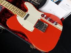 John Cruz Custom Guitars Crossville TL Model Premier Fifty Matador Red with India Ivory Strip_3
