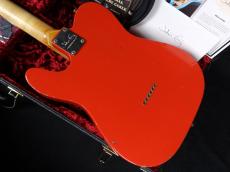 John Cruz Custom Guitars Crossville TL Model Premier Fifty Matador Red with India Ivory Strip_8