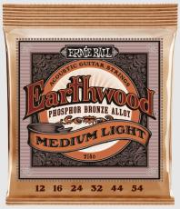 ERNIE BALL Medium Light Earthwood Phosphor Bronze Acoustic Guitar Strings 12-54 P02146【アコギ弦】