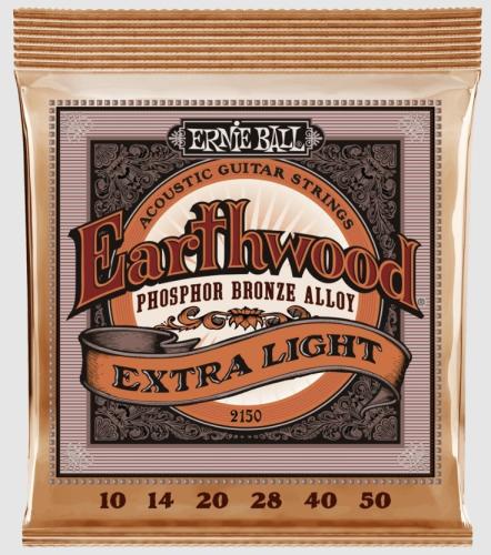 ERNIE BALL Extra Light Earthwood Phosphor Bronze Acoustic Guitar Strings 10-50 P02150【アコギ弦】