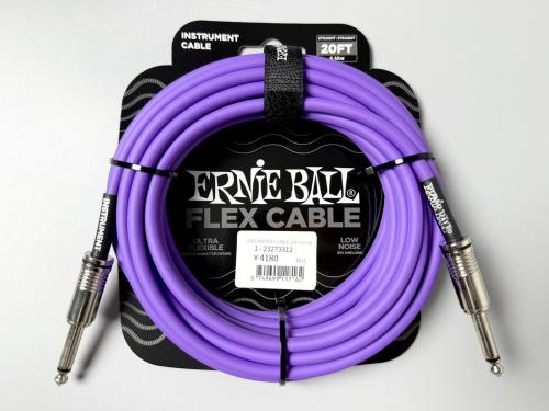 ERNIE BALL Flex Instrument Cable Straight/Straight 20ft - Purple